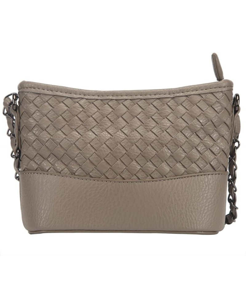 Crossbody Bag Extra Long Strap Faux Leather Basket Weaving Fashion Novelty Small Purses and Handbags For Women Gray $21.03 Cr...