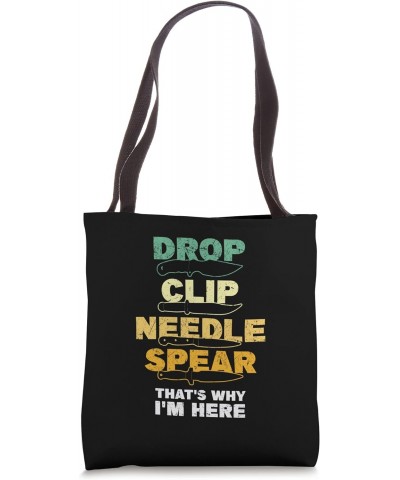 Drop Clip Needle Spear That´s Why I´m Here - Knife Collector Tote Bag $15.07 Totes