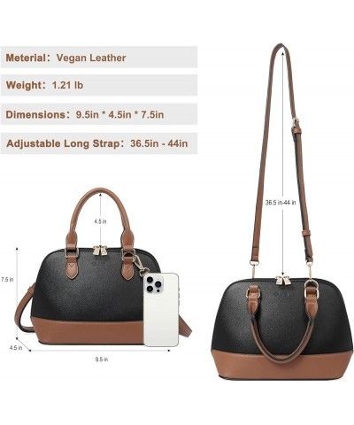 Tote Bag for Women Travel Shoulder Bag Middle Tote Handbags with Yoga Mat Buckle for Gym,Work Black With Brown $11.12 Satchels