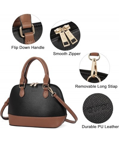 Tote Bag for Women Travel Shoulder Bag Middle Tote Handbags with Yoga Mat Buckle for Gym,Work Black With Brown $11.12 Satchels