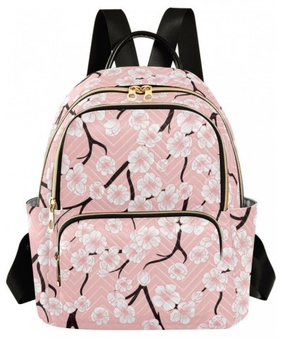 Cherry Blossoms Fashion Backpack Purse for Women Multipurpose Casual Daypack with Multi Pockets & Secured Zipper Ladies Gift ...