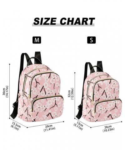 Cherry Blossoms Fashion Backpack Purse for Women Multipurpose Casual Daypack with Multi Pockets & Secured Zipper Ladies Gift ...