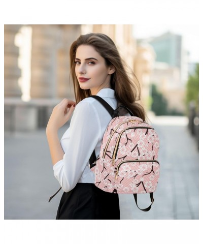 Cherry Blossoms Fashion Backpack Purse for Women Multipurpose Casual Daypack with Multi Pockets & Secured Zipper Ladies Gift ...