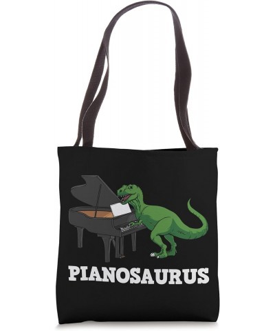 Funny Piano Gift Men Women Cool Dinosaur Piano Pianosaurus Tote Bag $11.04 Totes