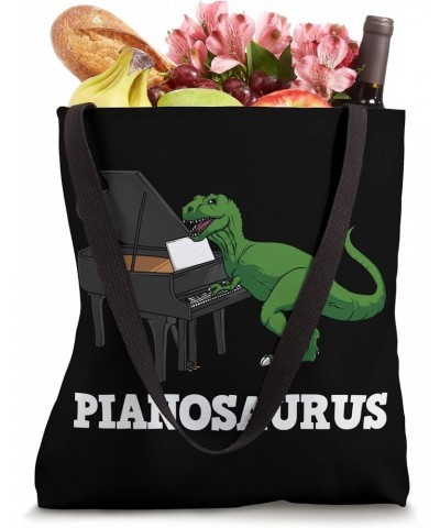 Funny Piano Gift Men Women Cool Dinosaur Piano Pianosaurus Tote Bag $11.04 Totes