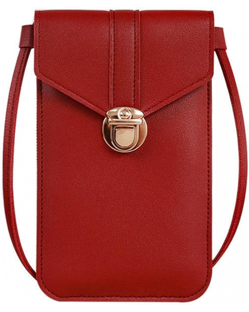 Atmneris Small Crossbody Bags for Women Stylish Leather Satchel Wallet Casual Mini Over Shoulder Handbag Purse Deep Red $6.00...