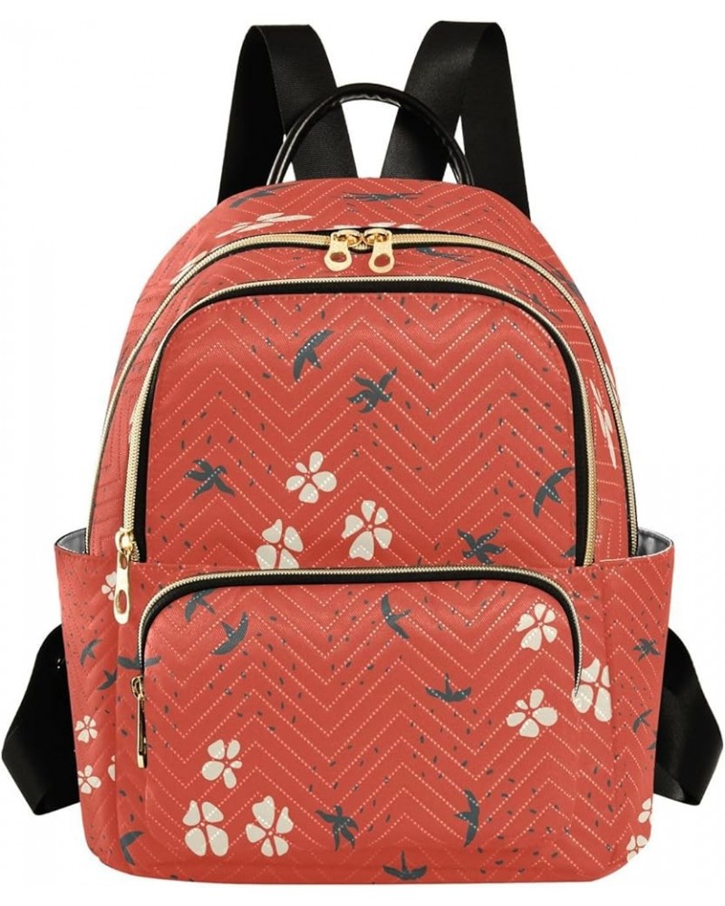 Strawberry Clover Leaf Women Backpack Purse Ladies Fashion Shoulder Bag Daypack Travel Bag 7.5L Medium $13.95 Backpacks