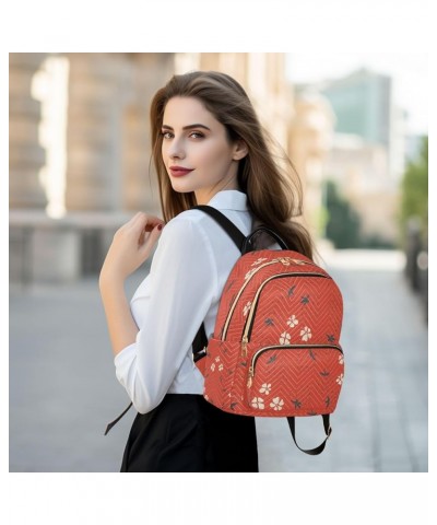 Strawberry Clover Leaf Women Backpack Purse Ladies Fashion Shoulder Bag Daypack Travel Bag 7.5L Medium $13.95 Backpacks