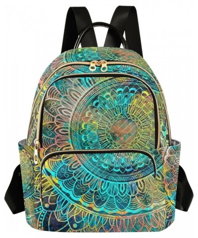 Women Backpack Galaxy Abstract Mandala Anti-Theft Travel Backpack with Luggage Belt Lightweight Handbag Lady Purse Roomy Doub...