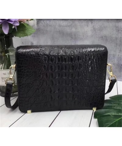 Fashion Genuine Crocodile Skin Women's Messenger Bag Authentic Alligator Leather Lady Crossbody Shoulder Bag Female Purse Bla...