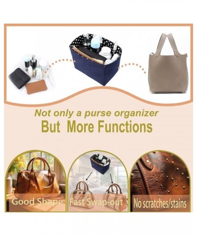 Bag Organizer for Tote Purse Organizer Insert for Handbags Felt Organizer Handbag Accessories Evelyn28 Navy $45.90 Handbags