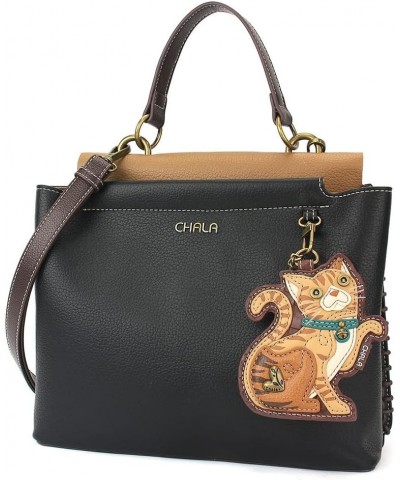 Charming Satchel - Orange Tabby Cat - Black $33.00 Satchels