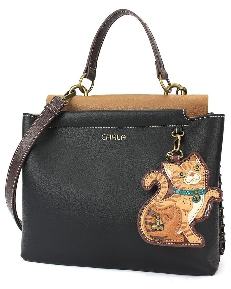 Charming Satchel - Orange Tabby Cat - Black $33.00 Satchels