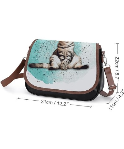 Printed Shoulder Crossbody Bag Leather Hobo Bags Medium Ladies Top Handles Satchels Beer Day Color6 $20.50 Hobo Bags