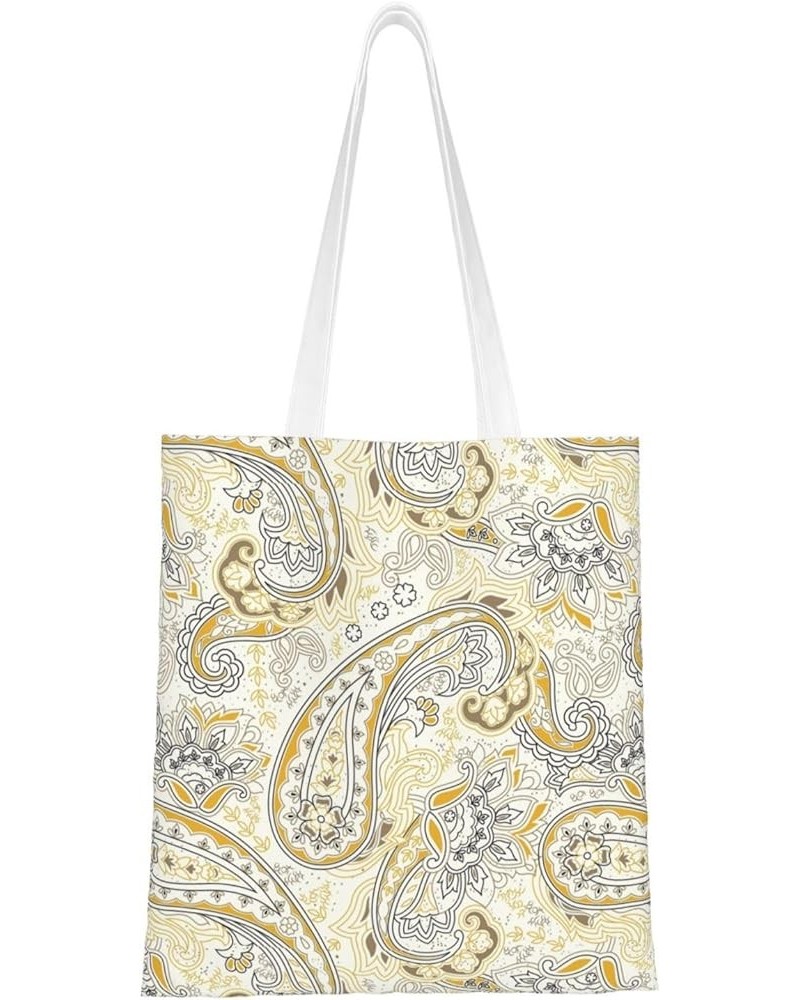 Paisley Single Shoulder Fashion Canvas Tote Shopping Bags Handbags For Men And Women Paisley39 $11.52 Totes