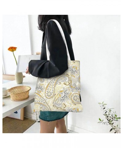 Paisley Single Shoulder Fashion Canvas Tote Shopping Bags Handbags For Men And Women Paisley39 $11.52 Totes