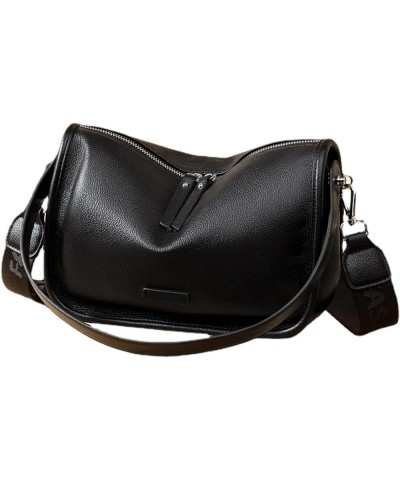 Soft Genuine Leather Messenger Bag Women Cow Leather Handbag Female Shoulder Crossbody Sac Lady Tote Black $18.92 Crossbody Bags