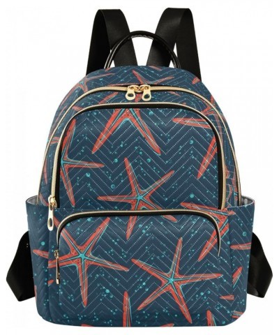 Orange Starfish Fashion Travel Backpack for Women Multi Pockets Lightweight Purse for Women-S Multicolor Medium $16.73 Backpacks