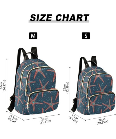 Orange Starfish Fashion Travel Backpack for Women Multi Pockets Lightweight Purse for Women-S Multicolor Medium $16.73 Backpacks