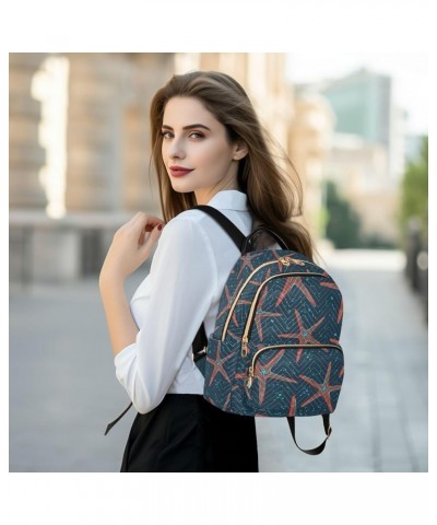 Orange Starfish Fashion Travel Backpack for Women Multi Pockets Lightweight Purse for Women-S Multicolor Medium $16.73 Backpacks