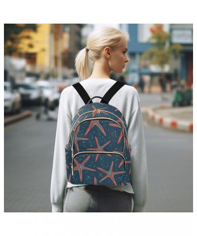 Orange Starfish Fashion Travel Backpack for Women Multi Pockets Lightweight Purse for Women-S Multicolor Medium $16.73 Backpacks