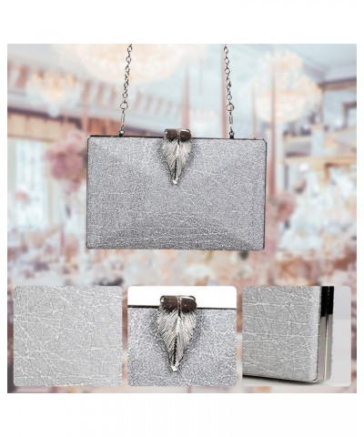 Small Clutch Purses for Women Evening Bag with Leaf-style Flip Lock Bridal Wedding Handbag Blue $15.40 Evening Bags