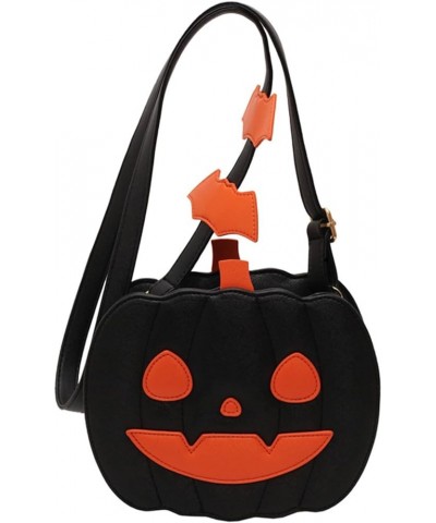 Halloween Pumpkin Purse-Metal Zipper Shoulder Bag Funny Devil Crossbody Bag Good for Spooky Season/Halloween/Fall Black Happy...