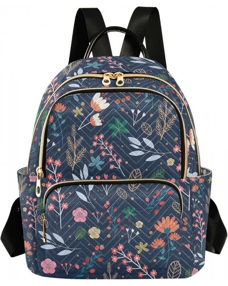 Small Backpack for Women Travel Bag Colorful Flowers Leaves Botanical Daypack Purse Fashion Shoulder Bag Rucksack Small B1007...