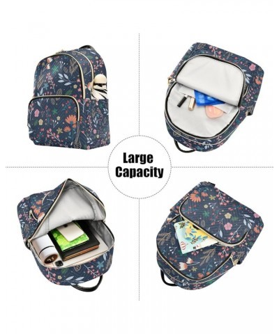 Small Backpack for Women Travel Bag Colorful Flowers Leaves Botanical Daypack Purse Fashion Shoulder Bag Rucksack Small B1007...