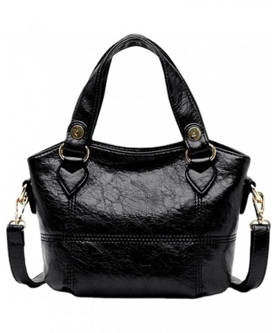 Women Top Handle Handbags PU Leathet Shoulder Bags Fashion Purses and Handbags Medium Crossbody Bags Black $33.18 Totes