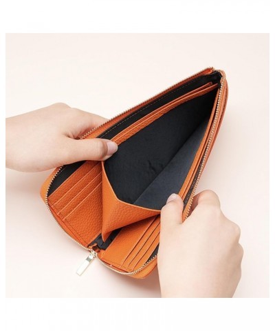 Wallet Purse Long Wallet Women Wallet Handheld Leathers Wallet Cash Bag Card Holder Zipper Pocket Multiple Compartments blue ...