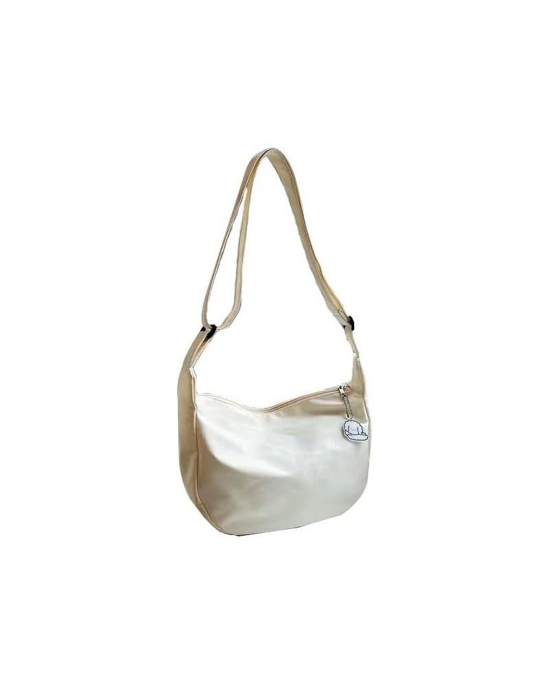 Dumpling Bag Crescent Bag for Women Lightweight Cross body Bag Storage Dumpling Crossbody White $7.94 Crossbody Bags