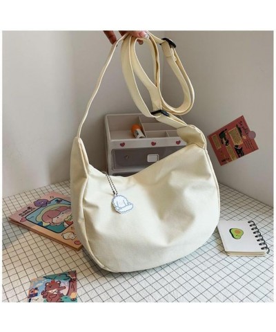 Dumpling Bag Crescent Bag for Women Lightweight Cross body Bag Storage Dumpling Crossbody White $7.94 Crossbody Bags