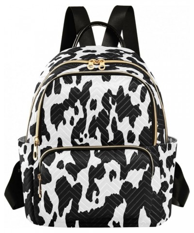 Backpack Purse for Women Black White Spots Dog Print Casual Shoulder Bag Small Backpack M Medium $14.30 Backpacks