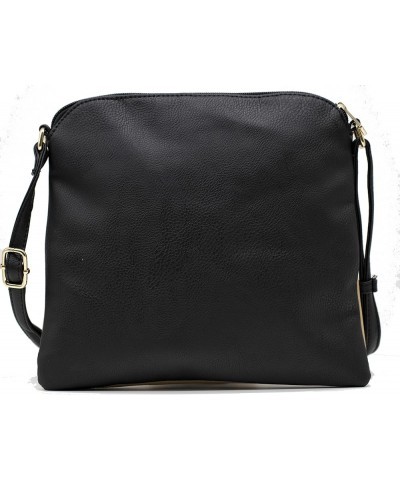 Medium Crossbody Bag for Women | Shoulder Handbags for Women with Multiple Compartments | PU Leather Black $11.00 Crossbody Bags