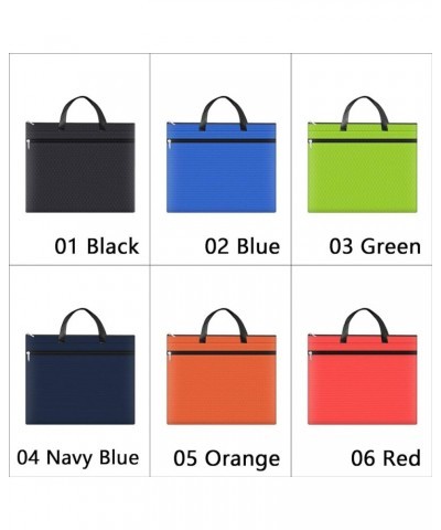 Oxford Cloth Document Bag, Zipper Design, Waterproof, A3 Sketch Drawing Portable Storage Bag, 17.5" X 13.4" (6 Colors) 01 Bla...