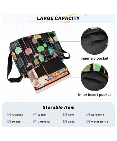 Colored Goblet Soft PU Leather Shoulder Bag for Women Stylish Ladies Crossbody Purse with Zipper Closure Handbag Wallet for G...