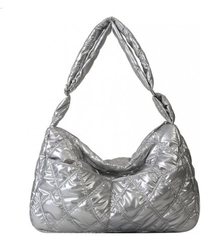 ody Bags for Daily Office Use Solid Color Handbag Silver $9.40 Totes