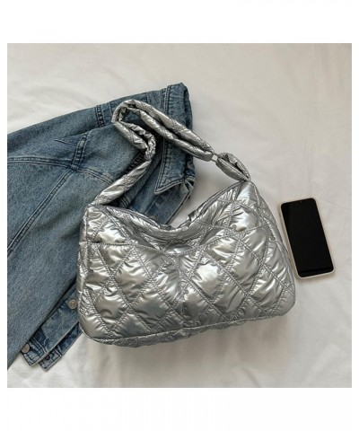 ody Bags for Daily Office Use Solid Color Handbag Silver $9.40 Totes