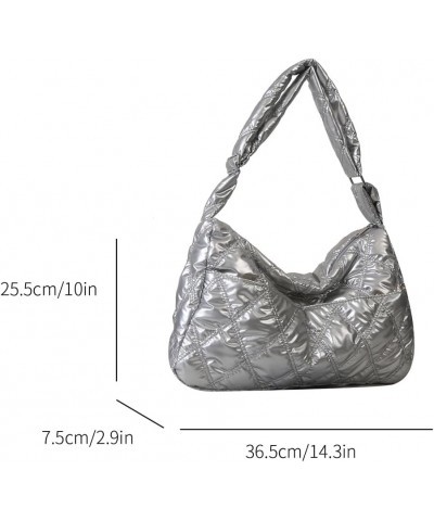 ody Bags for Daily Office Use Solid Color Handbag Silver $9.40 Totes