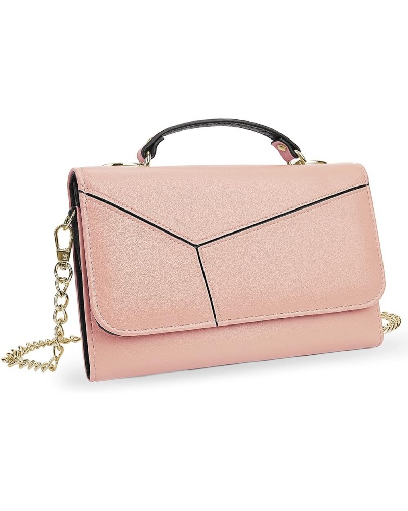 Small Purse Clutch for Women Genuine Leather Evening Bag with Detachable Chain Zara Mini Pink $24.78 Evening Bags