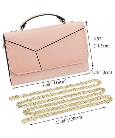 Small Purse Clutch for Women Genuine Leather Evening Bag with Detachable Chain Zara Mini Pink $24.78 Evening Bags