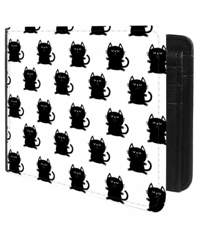 Unique Desige Pattern - Cute black cats pattern, Slim Front Pocket Wallet Billfold RFID Blocking $10.21 Wallets