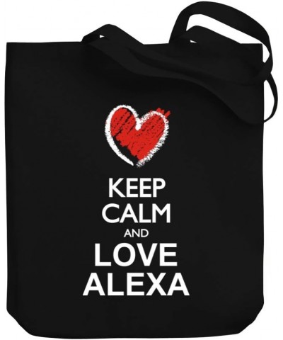 Keep calm and love Alexa chalk style Canvas Tote Bag 10.5" x 16" x 4 $23.99 Totes