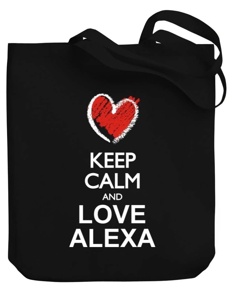 Keep calm and love Alexa chalk style Canvas Tote Bag 10.5" x 16" x 4 $23.99 Totes