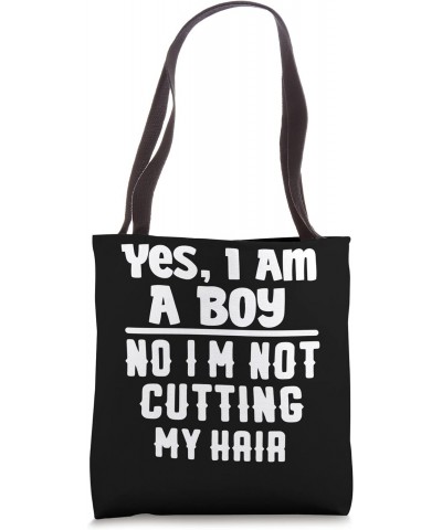 Yes, I Am A Boy. No, long hair Kids Tote Bag $17.04 Totes