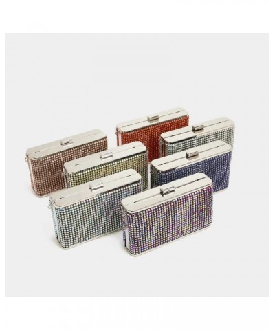 Women Wristlets Rhinestone Evening Clutch Bags Fashion Purse Wedding Party Prom Handbags Silver 2 $15.94 Evening Bags