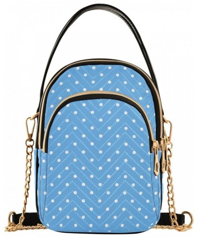 Blue Polka Dot White Crossbody Handbags Lightweight Crossbody Bags Women Shoulder Purses and Handbags Baby Blue Polka Dots $1...