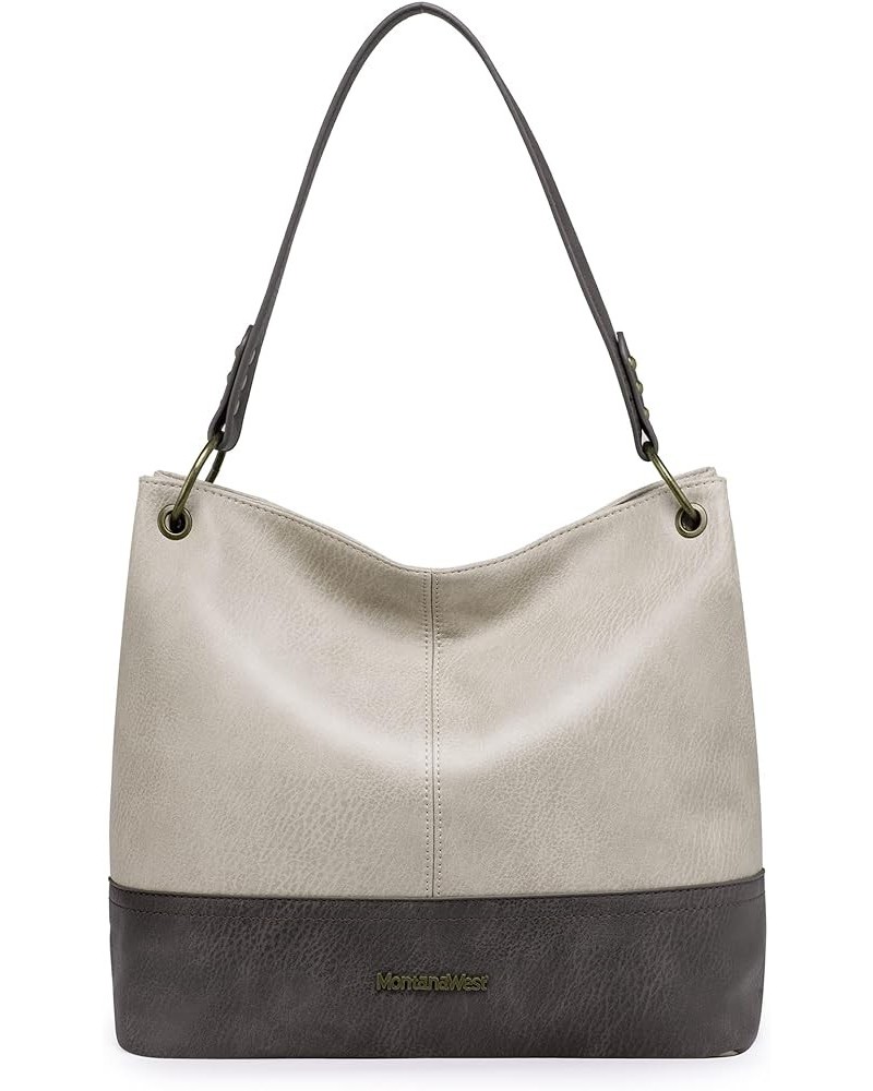 Hobo Bag Purses and Handbags for Women Top Handle Handbags with Pockets Zipper A-grey $9.90 Hobo Bags