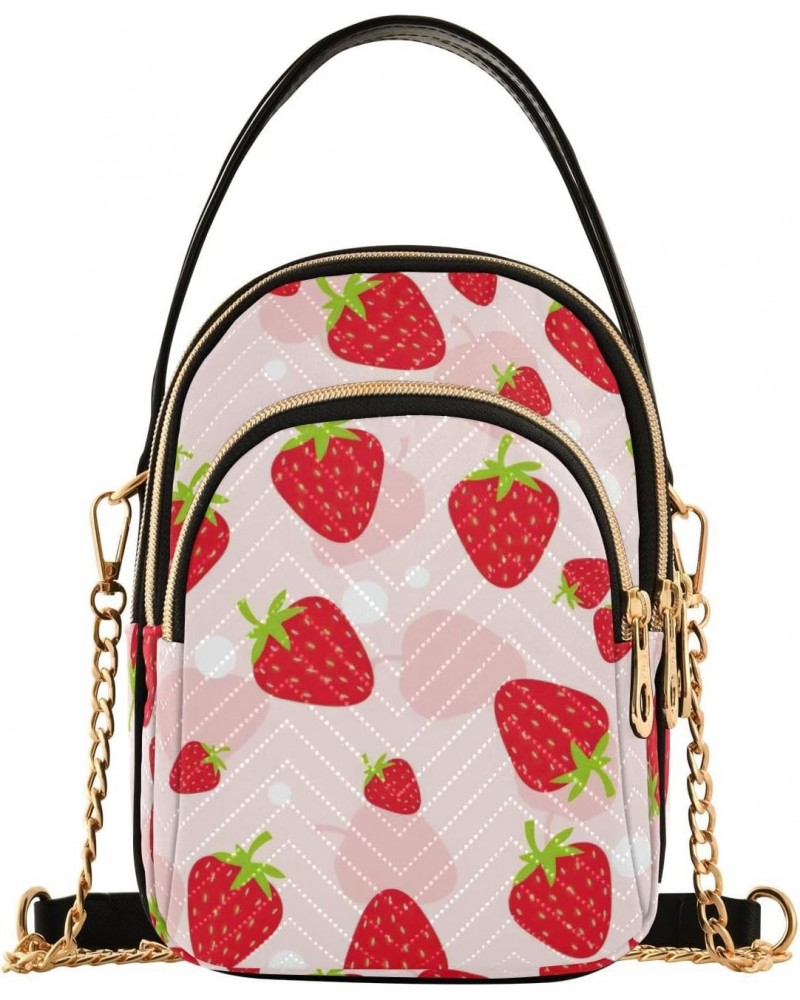 Strawberry Crossbody Bags for Women with Shoulder Strap Multi Pocket Cell Phone Purse Trendy Shoulder Handbags Wallet Familly...